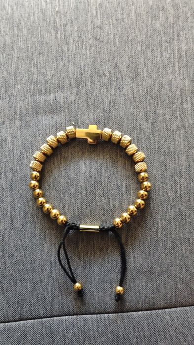 Гривна с кръстче от медицинска стомана