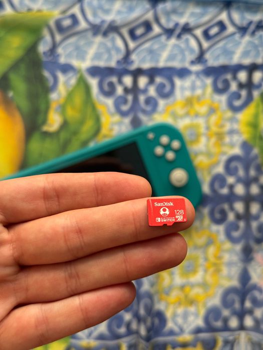 Nintendo Switch Lite Turcoaz + husă + 128GB microSD