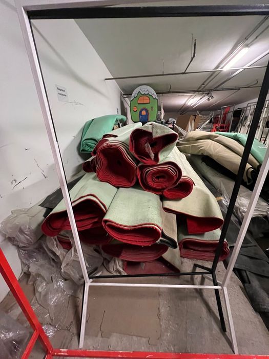 Ковер кілем 4 метр красный ковры