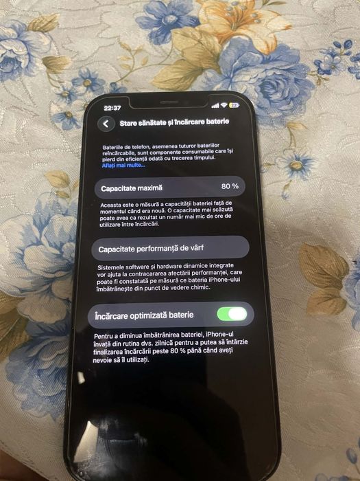 Vand Schimb Iphone 12 negru 80% baterie