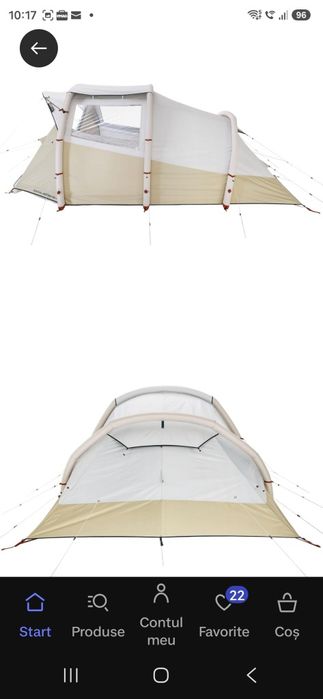 Cort camping gonflabil 4 persoane Air seconds, Nou, Decathlon