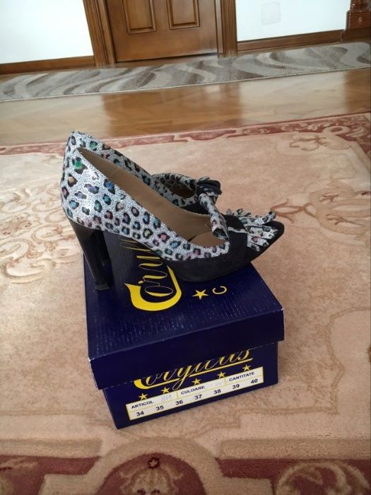 PANTOFI CORYLLUS animal print marime 37