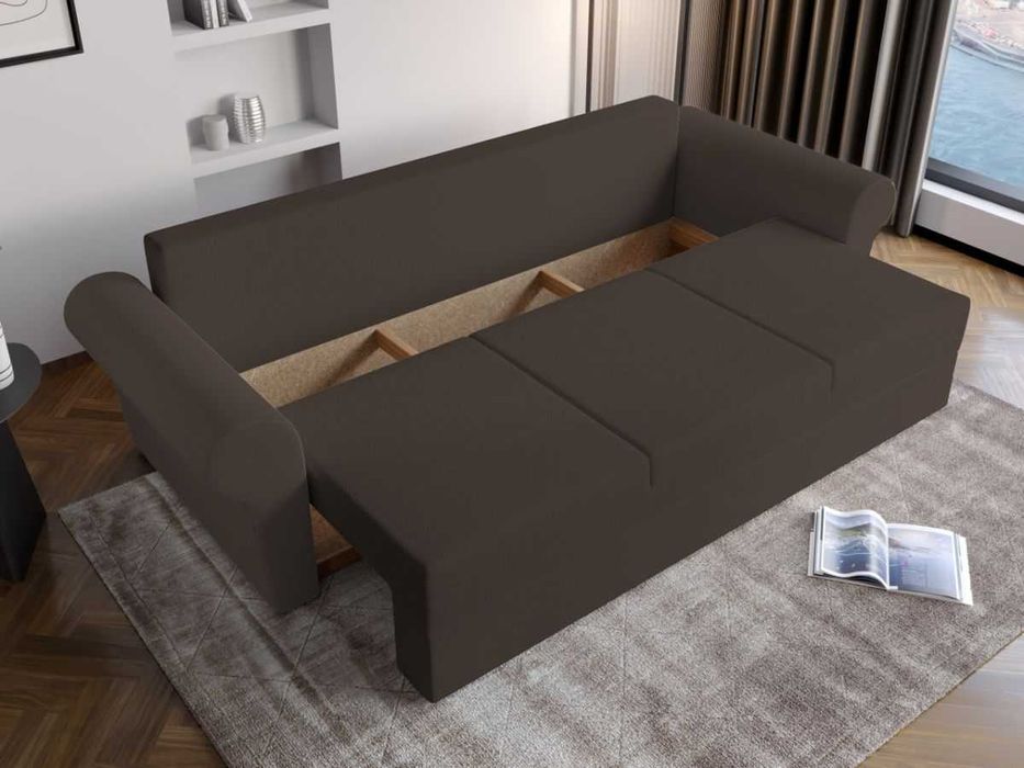 Canapea Maroc Maro+Masa Grand Stejar Auriu+4 Scaune Grand Crem