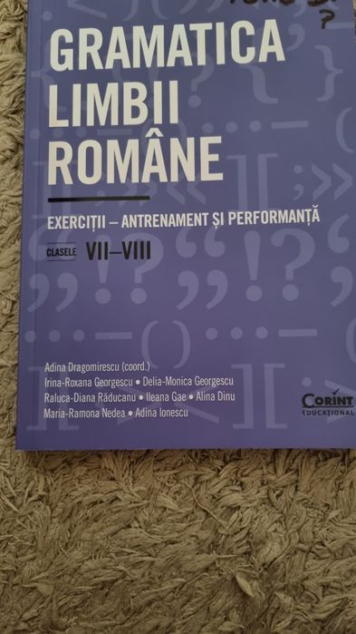 Gramatica limbii romane, cl. VII-VIII