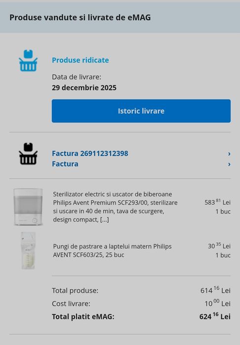 Vand Sterilizator Philips Avent cu functie de uscare