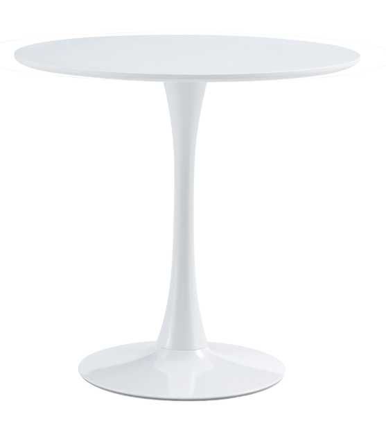 Masa alba rotunda D80cm