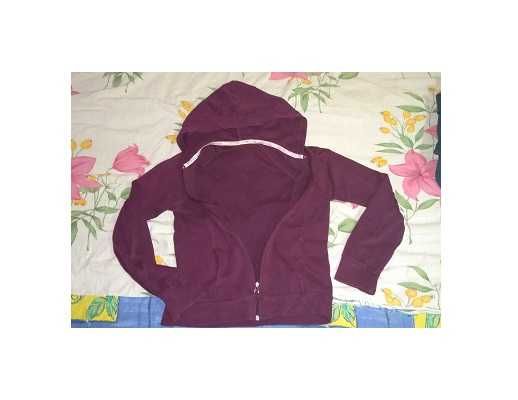 Hanorac grena Active UK cu gluga si fermuar , M 38-40