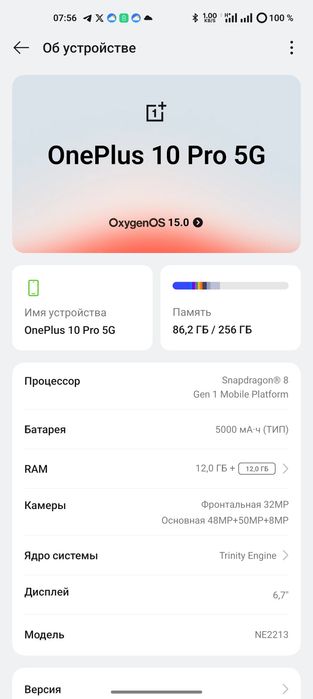 OnePlus 10pro 12/256