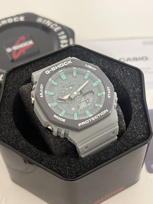 Ceas Casio G-Shock GA-2100 Grey // Tiffany Blue