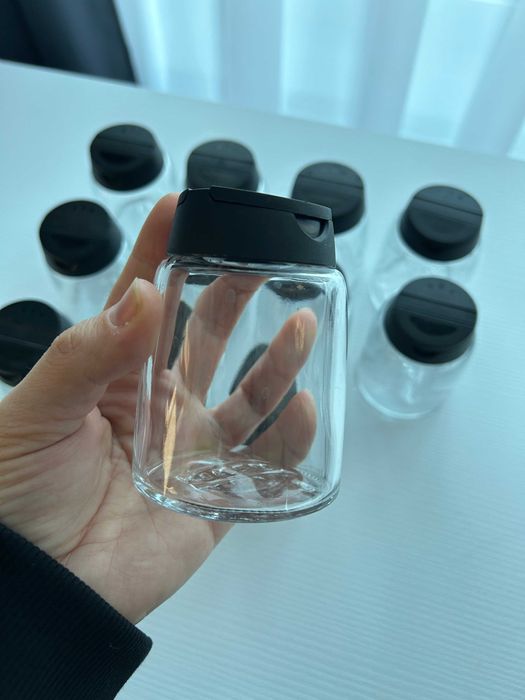 Set 12 borcane/recipiente condimente IKEA 365 Ihardig 150ml, ca noi