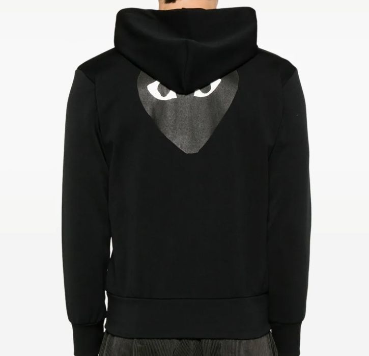 CDG zip hoodie черная
