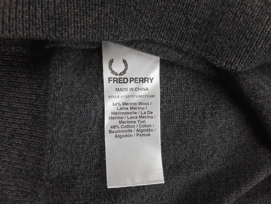 Fred Perry Crew Neck Sweater - Оригинален мъжки пуловер размер L