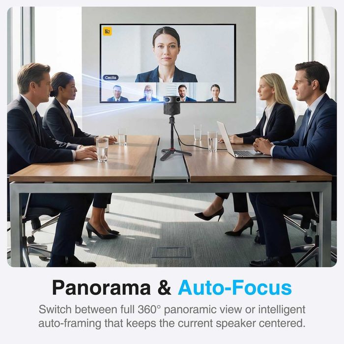 PANOCORE360 Многофункционална конферентна камера, автоматичен фокус