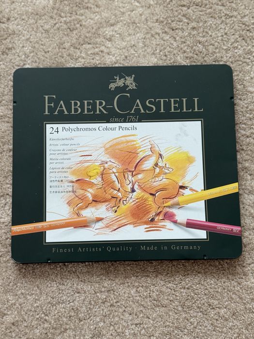 Чисто нови професионални цветни моливи Faber-Castell Polychromos - 24 цвята
