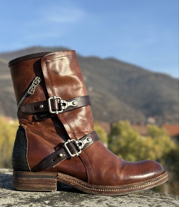 A.S.98 Vega Equesteian Buckle Strap Boot 38