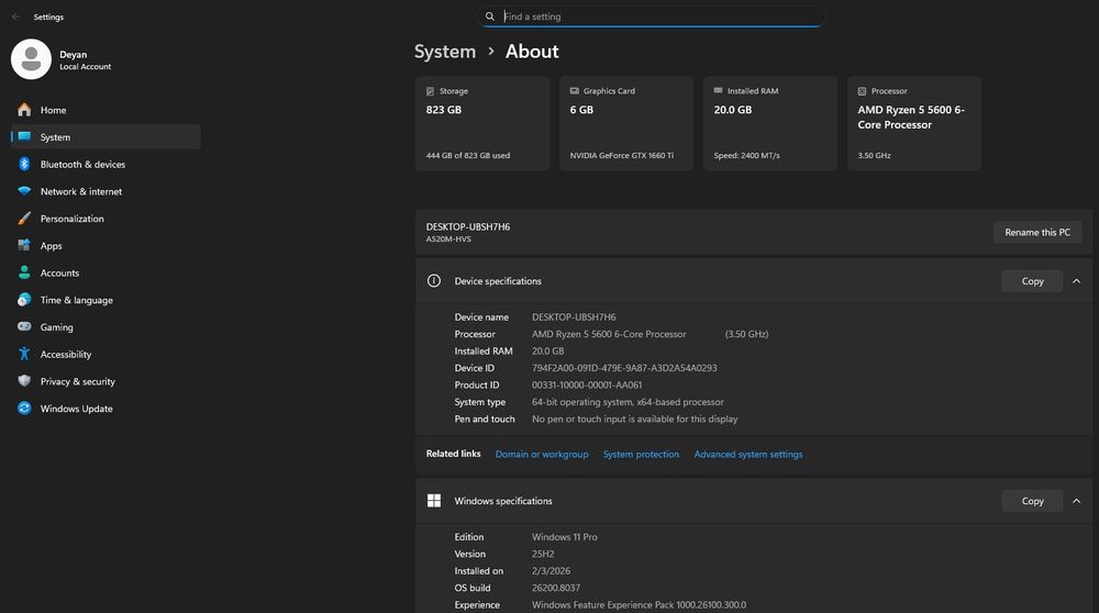 Геймърски компютър + монитор, мишка и клавиатура / Ryzen 5 5600 / GTX 1660ti / 20GB Ram