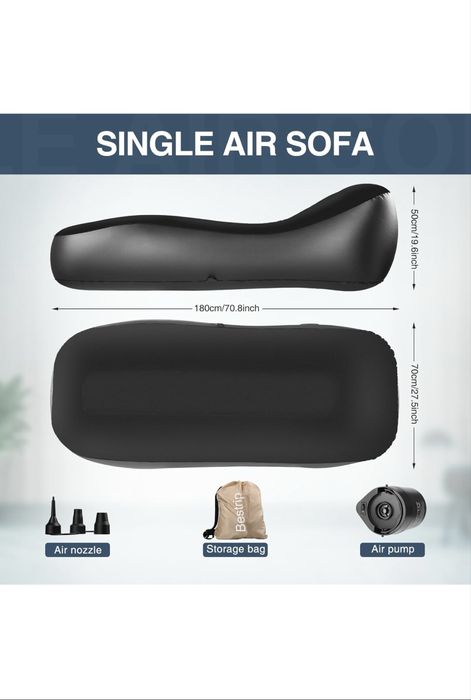 Saltea autogonflabila , canapea , crem / negru