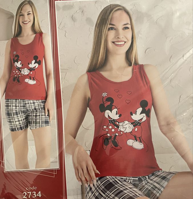 Летни пижами с потник и къси панталонки