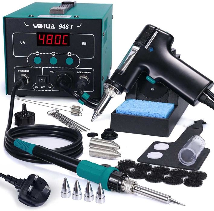 Stație de lipit și dezlipit YIHUA 948 pistol desoldering pompă vacum
