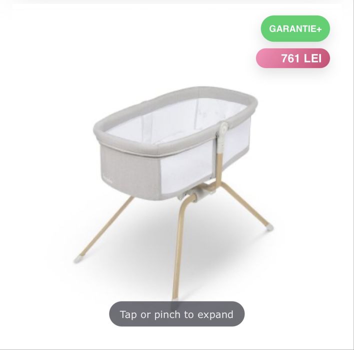 Pătuț balansoar Lionelo Malin Evo 3 in 1,pliabil, 0-9 kg.