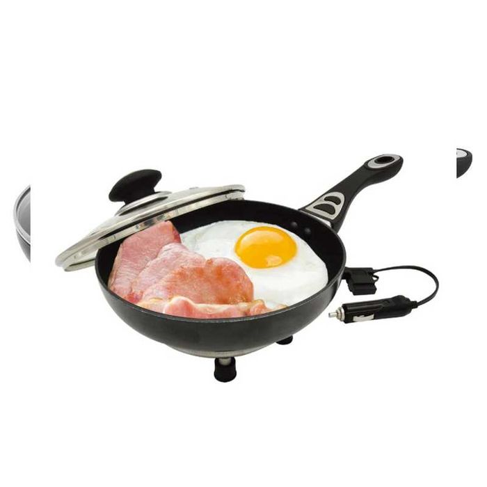 Електрически тиган за кола Mercado Trade, 12V, 150W, Черен