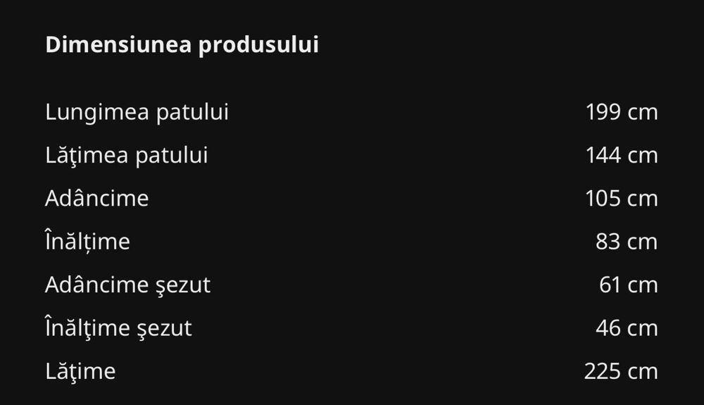 Canapea 3 locuri extensibila IKEA
