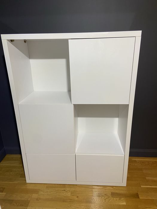 Birou si biblioteca/ etajera MDF lucios