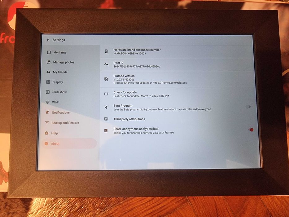 Frameo photo frame digital wi-fi rama foto