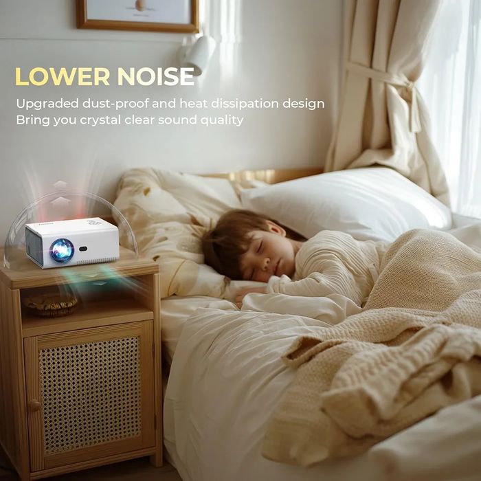 Топ оферта!  WiFi Bluetooth (5G/2.4GHz)Проектор да 200инча Full HD 1