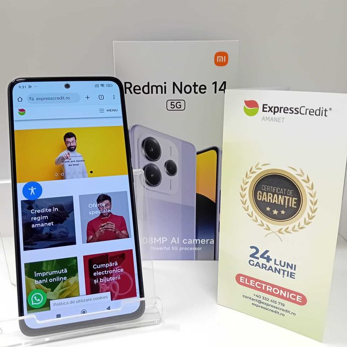 Xiaomi Redmi Note 14 5G (ag49 Esplanada b.7357) Garantie 2 Ani