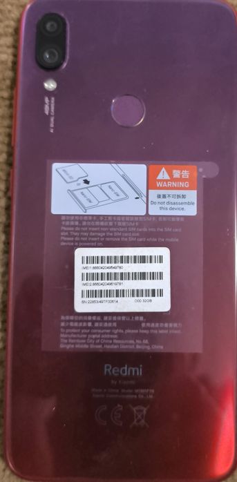 Xiaomi redmi note 7, 3GB; 32GB