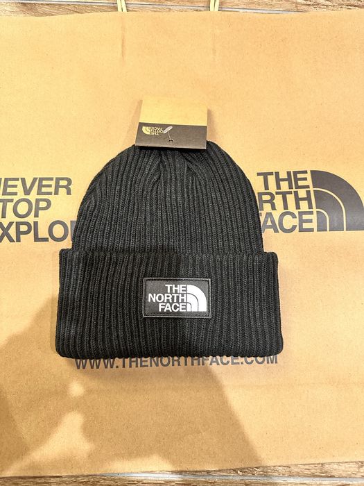 The North Face box logo cuffed beannie зимна шапка