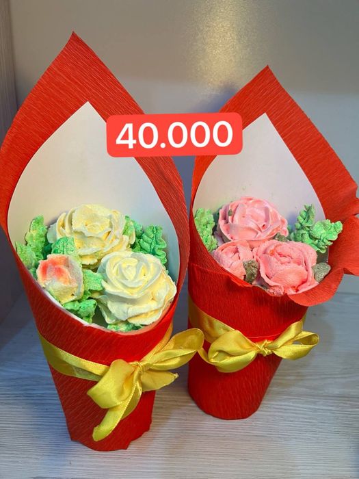 Букеты цветов из зефира тюльпаны розы лилии