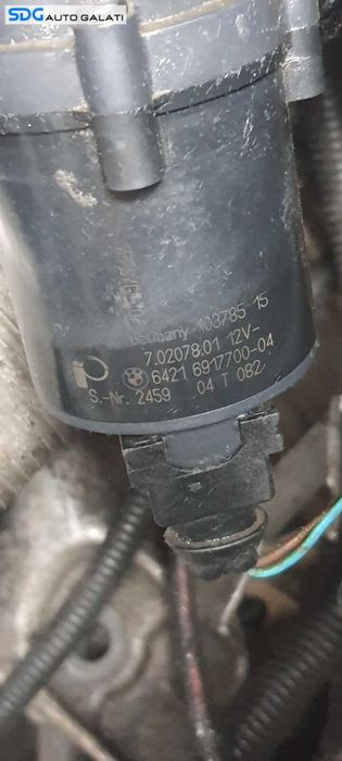 Pompa Secundara Auxiliara Recirculare Apa BMW Seria 6 E63 E64 635 3.0 D 2005 - 2007 Cod 6917700 6421691770004 [C1282]