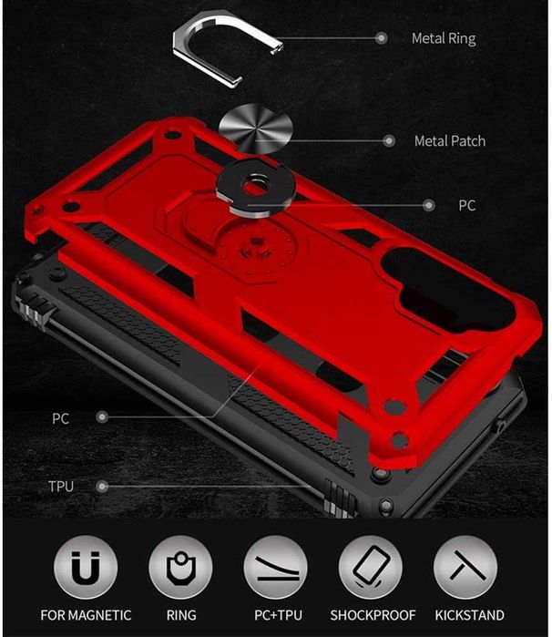 Husa hybrid ARMOR cu inel pt. Samsung Galaxy A22 5G, A32 4G , A32 5G