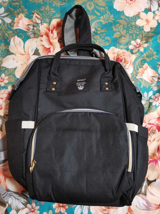 Geanta-Rucsac pentru Bebelusi, Mamici si Copii, qindu, Negru