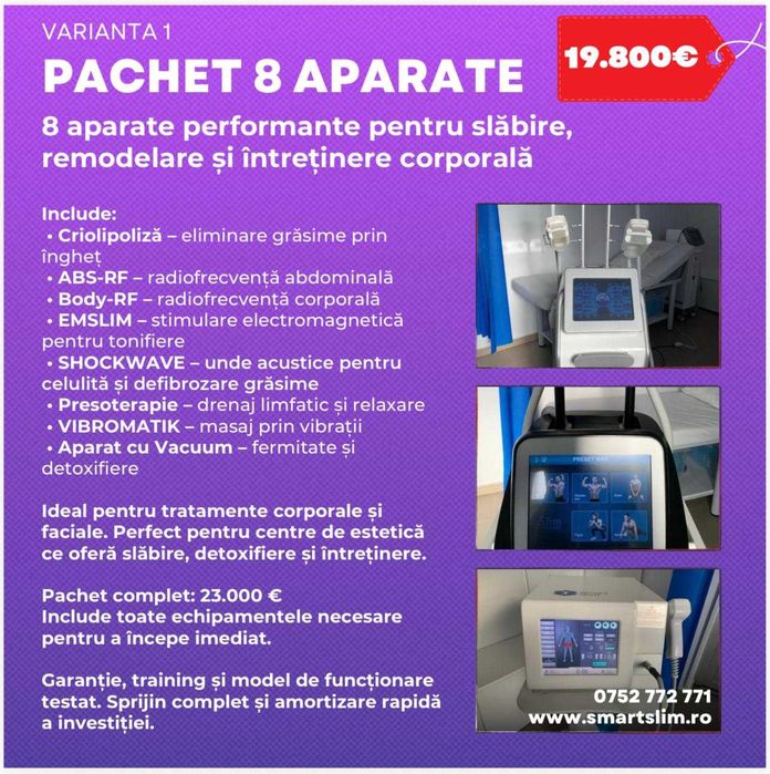 Afacere estetică la cheie Sibiu / aparate criolipoliză și remodelare