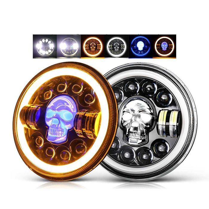 Set Faruri RGB JEEP WRANGLER JK 2007-2017 Nissan Patrol “SKULL”