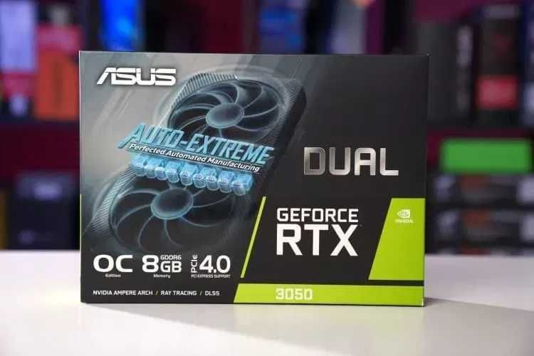 Placa video Gaming Asus GeForce RTX 3050 DUAL OC LHR 8GB Sigilata Noua