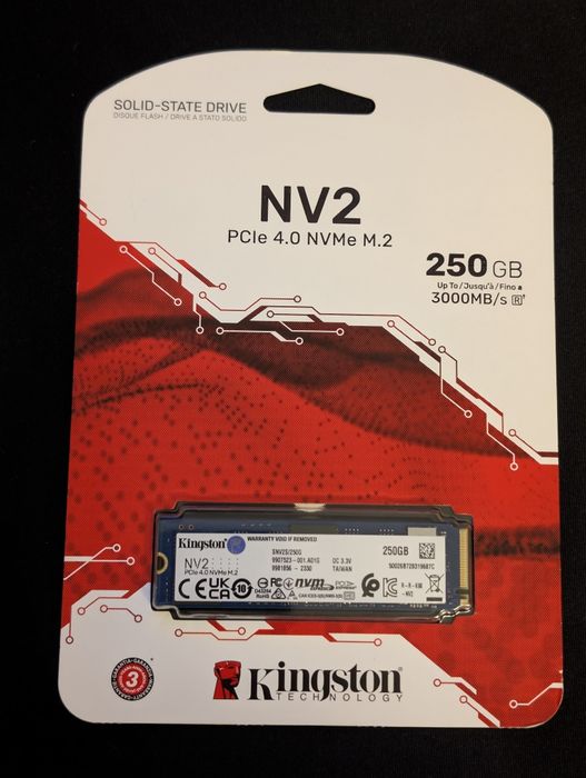 SSD Kingston NV2 250GB M.2 PCIe NVMe sigilat!