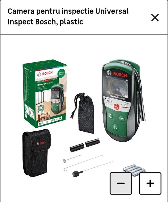 Vând aparat Camera pentru inspectie Universal Inspect Bosch, plastic
4