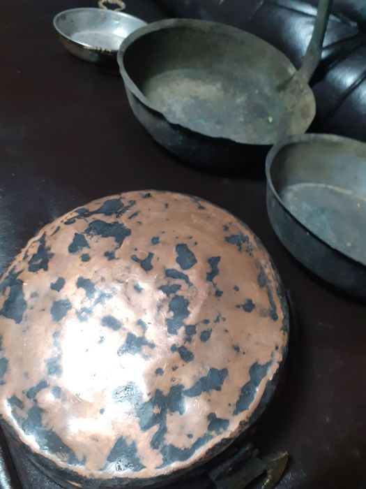 Грил  тиган  за пикник чугунен.Меден  тиган