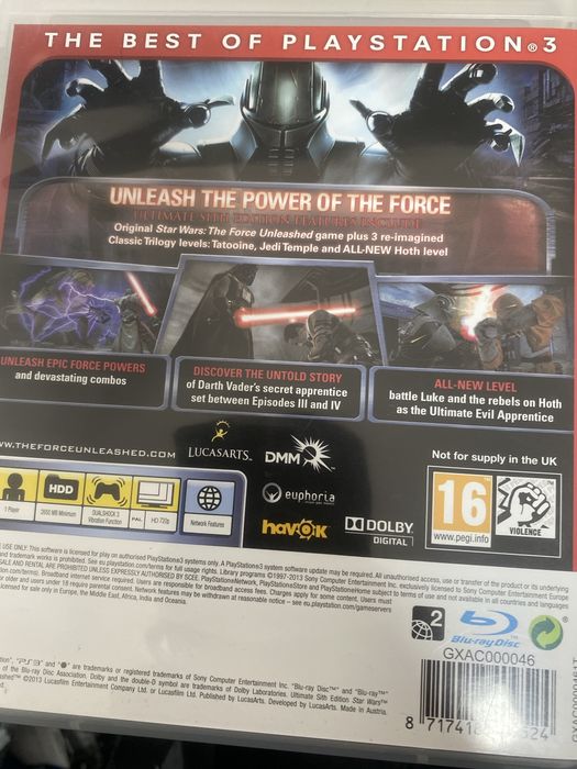 Игра PS3 star wars force