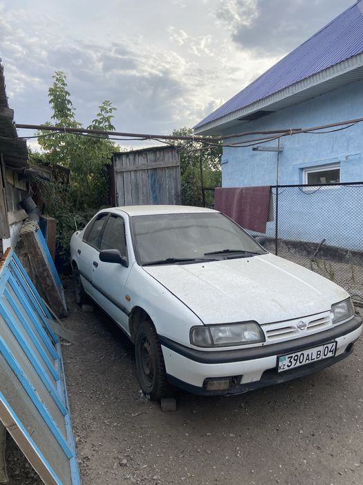 Nissan Primera и мотоцикл в профиле