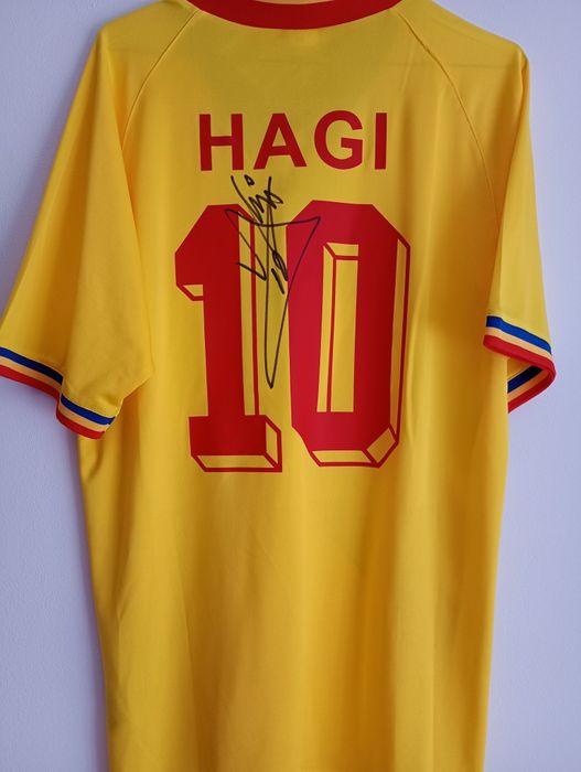Tricou Romania World Cup 94 semnat Hagi