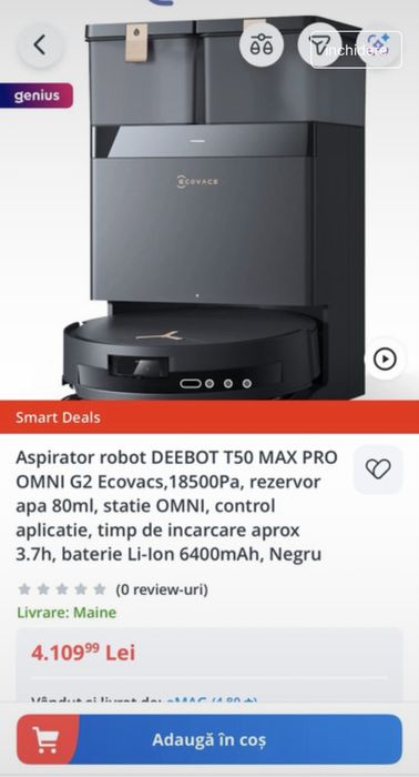 Robot Ecovacs Deebot T50 Pro Omni
