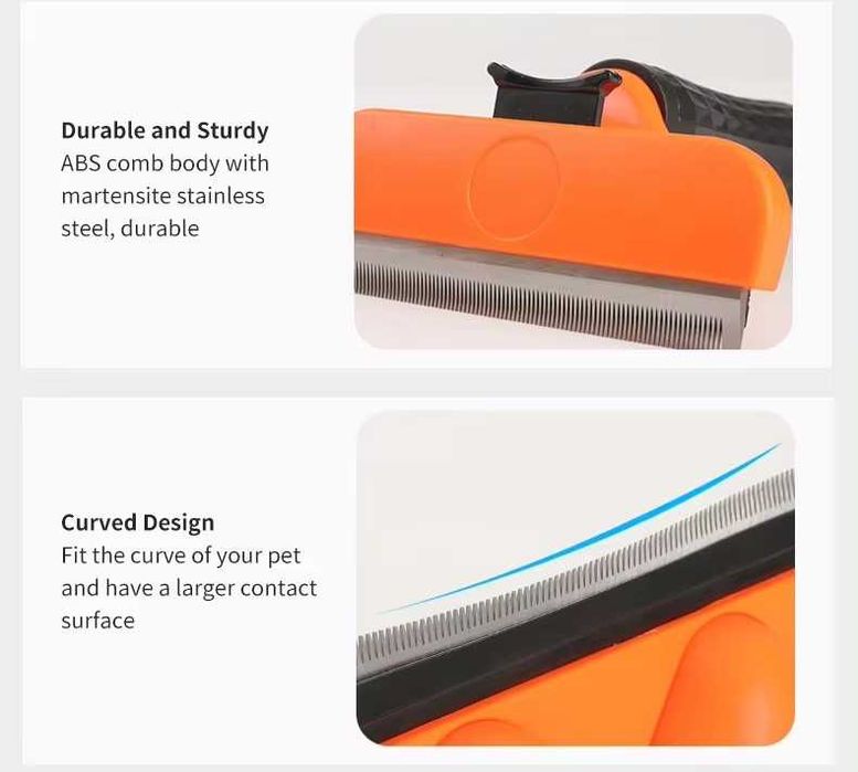 Фурминатор 10 см с бутон за едри кучета