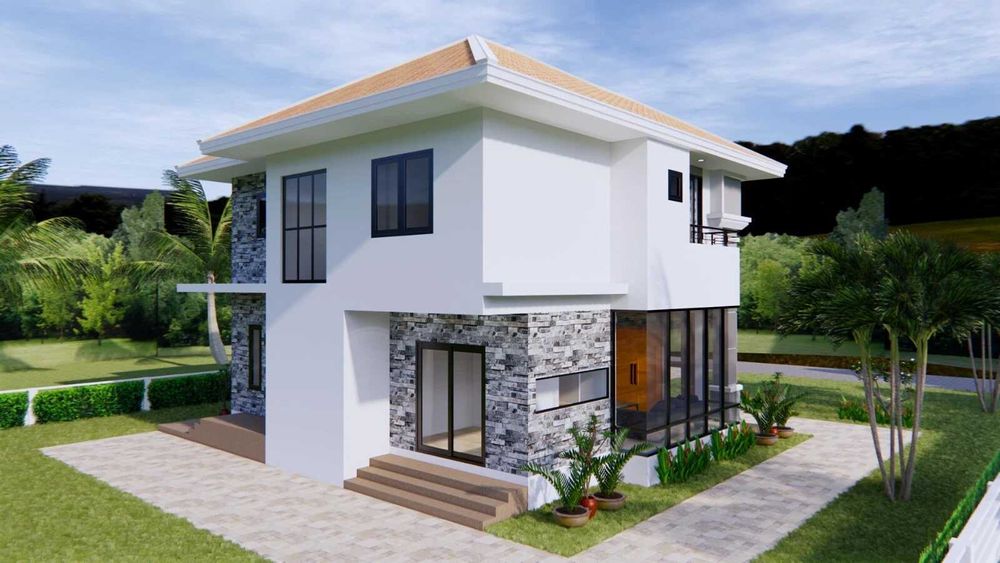 НА ИЗПЛАЩАНЕ - Двуетажна сглобяема къща с 3 спални, 160 кв. м