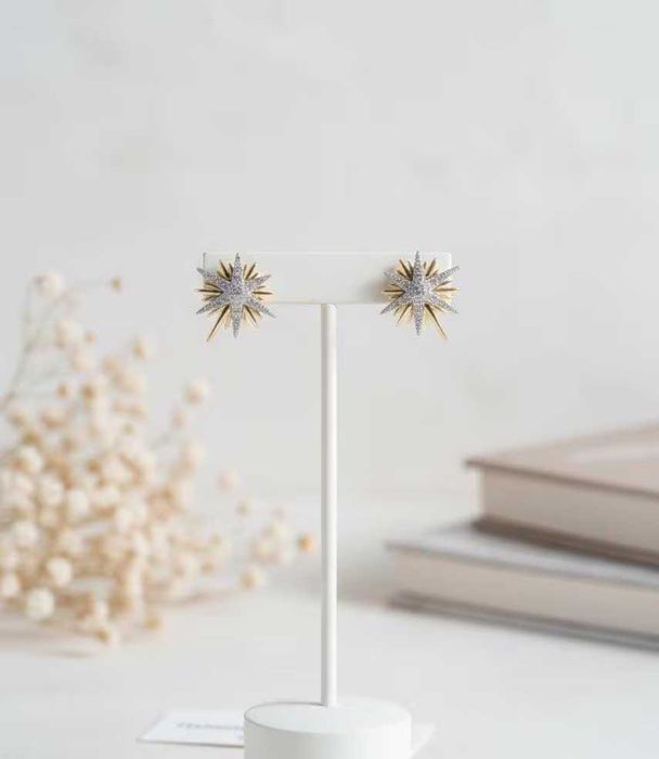 Изящни обеци със звезди