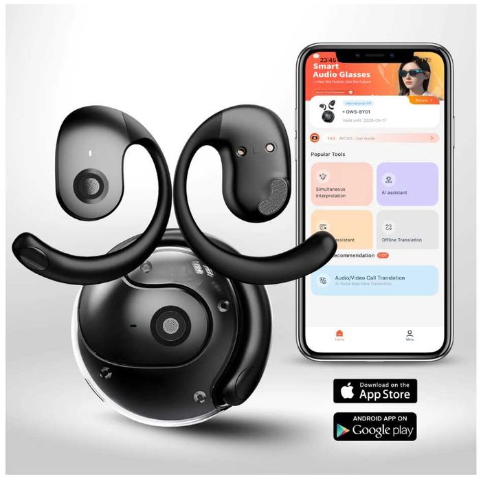 Traducator conversatii, 144 limbi, carcasa cu incarcare, Android/IOS